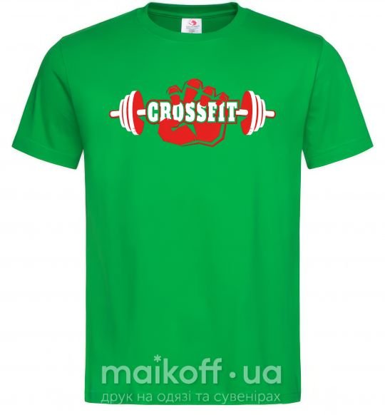 Мужская футболка Crossfit hand Зеленый фото