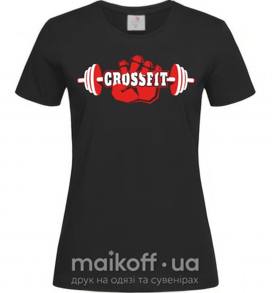 Жіноча футболка Crossfit hand Чорний фото