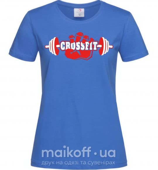 Жіноча футболка Crossfit hand Яскраво-синій фото