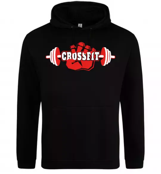 Чоловіча толстовка (худі) Crossfit hand Чорний фото