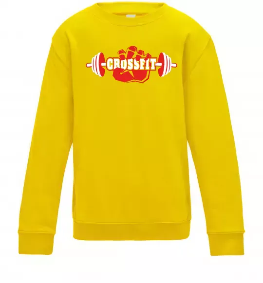 Детский Свитшот Crossfit hand Солнечно желтый фото