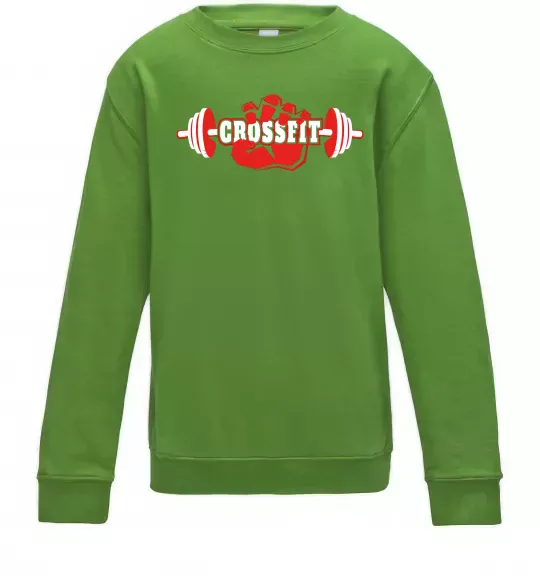 Детский Свитшот Crossfit hand Лаймовый фото