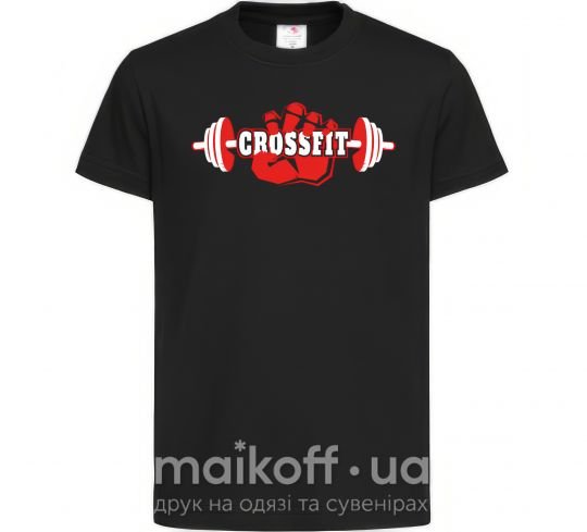 Детская футболка Crossfit hand Черный фото