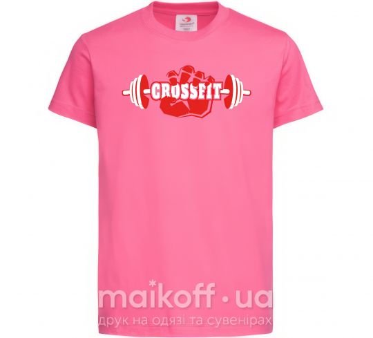 Детская футболка Crossfit hand Ярко-розовый фото