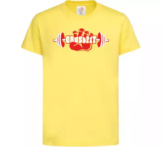 Дитяча футболка Crossfit hand Лимонний фото