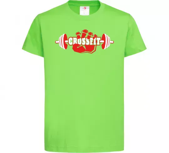Дитяча футболка Crossfit hand Лаймовий фото