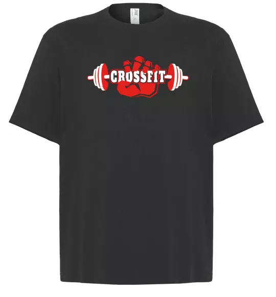 Футболка Оверсайз Crossfit hand Чорний фото