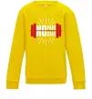 Детский Свитшот No pain no gain barbell Солнечно желтый фото