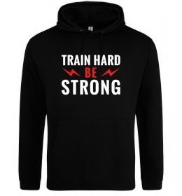 Мужская толстовка (худи) Train hard be strong