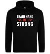 Женская толстовка (худи) Train hard be strong Черный фото