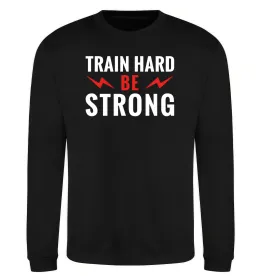 Світшот Train hard be strong Чорний фото