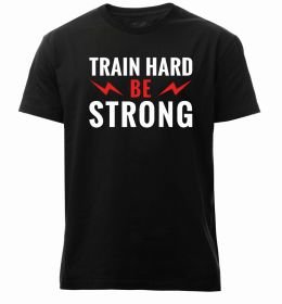 Чоловіча преміум футболка Train hard be strong