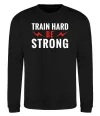Світшот Train hard be strong Чорний фото