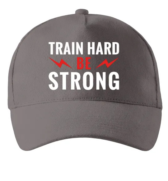 Кепка Train hard be strong Серый фото