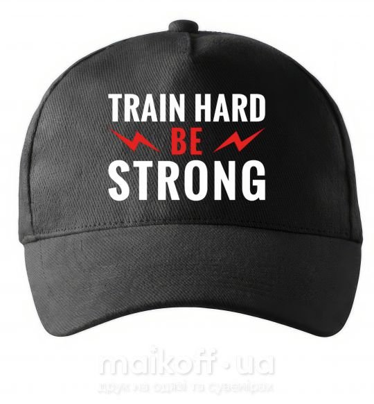 Кепка Train hard be strong Чорний фото