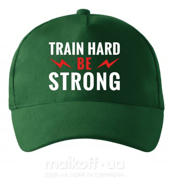Кепка Train hard be strong Темно-зеленый фото