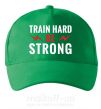 Кепка Train hard be strong Зеленый фото