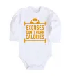 Дитячий бодік Exuses don't burn calories Білий фото