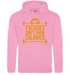 Мужская толстовка (худи) Exuses don't burn calories Розовый фото