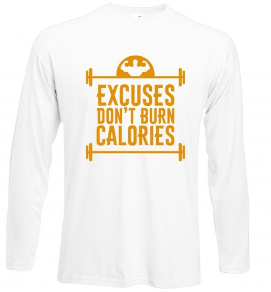 Реглан Exuses don't burn calories Білий фото