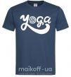 Чоловіча футболка Yoga lettering Темно-синій фото