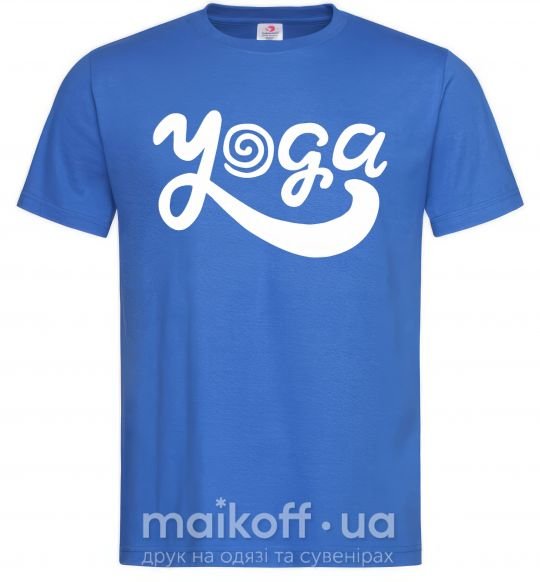Чоловіча футболка Yoga lettering Яскраво-синій фото