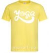 Мужская футболка Yoga lettering Лимонный фото