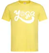 Мужская футболка Yoga lettering Лимонный фото