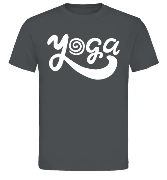 Мужская футболка Yoga lettering Графит фото