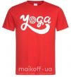 Мужская футболка Yoga lettering Красный фото