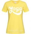 Женская футболка Yoga lettering Лимонный фото
