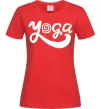 Женская футболка Yoga lettering Красный фото
