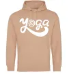 Жіноча толстовка (худі) Yoga lettering Пісочний фото