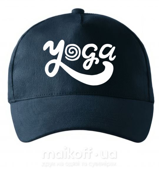 Кепка Yoga lettering Темно-синій фото