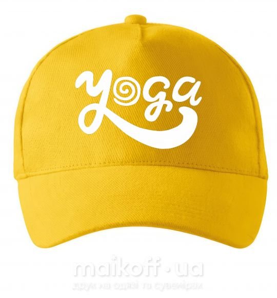 Кепка Yoga lettering Солнечно желтый фото
