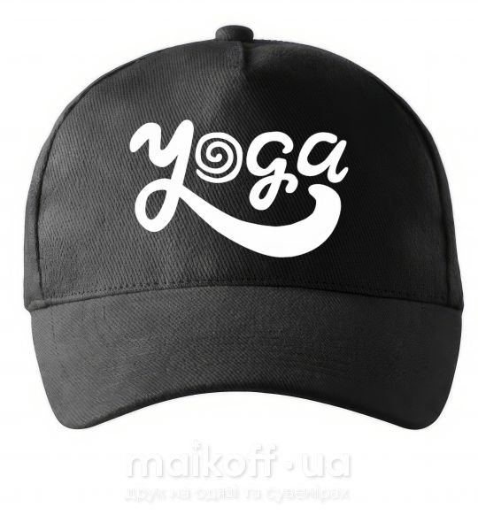 Кепка Yoga lettering Чорний фото