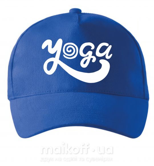 Кепка Yoga lettering Яскраво-синій фото