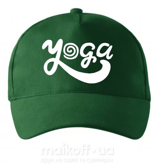 Кепка Yoga lettering Темно-зеленый фото
