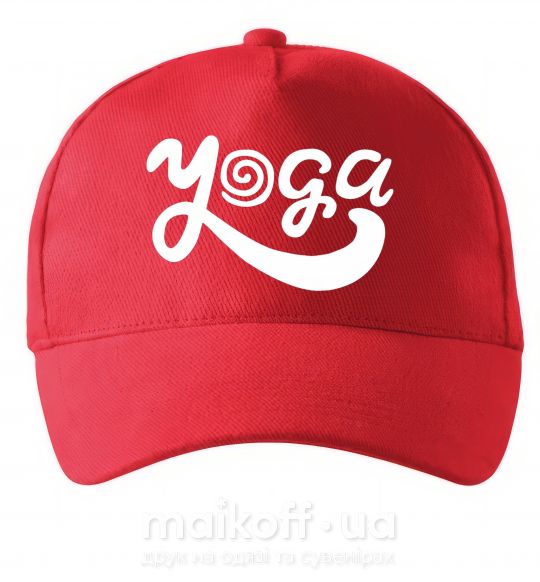 Кепка Yoga lettering Красный фото