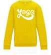 Дитячий світшот Yoga lettering Сонячно жовтий фото