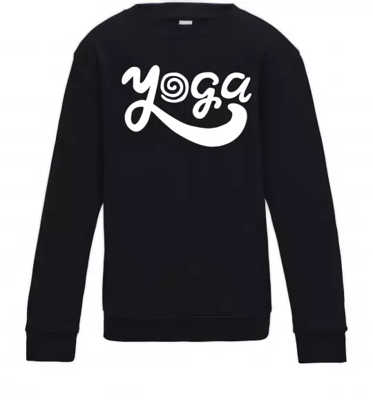 Дитячий світшот Yoga lettering Чорний фото