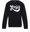 Дитячий світшот Yoga lettering Чорний Дитячий світшот Yoga lettering Чорний фото