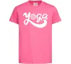 Дитяча футболка Yoga lettering Яскраво-рожевий фото