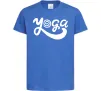 Дитяча футболка Yoga lettering Яскраво-синій фото