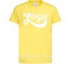 Дитяча футболка Yoga lettering Лимонний фото