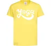 Дитяча футболка Yoga lettering Лимонний фото