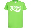 Дитяча футболка Yoga lettering Лаймовий фото