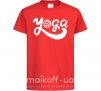 Детская футболка Yoga lettering Красный фото