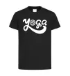 Детская футболка Yoga lettering Черный фото
