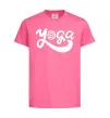 Детская футболка Yoga lettering Ярко-розовый фото